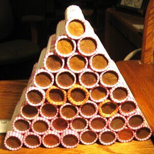 1970'S ROLLS OF PENNIES MACHINE WRAPPED